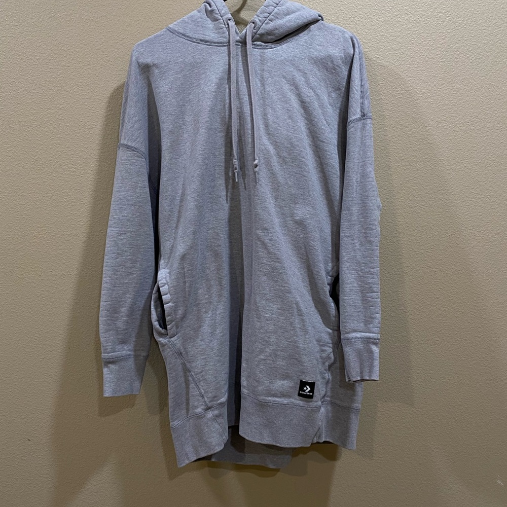 Converse Light Gray Hooded Sweatshirt